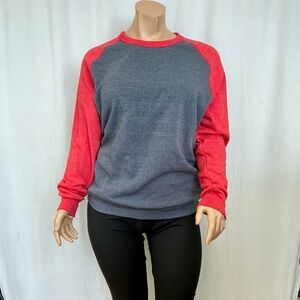 Alternative Red and Navy Women's Sweater